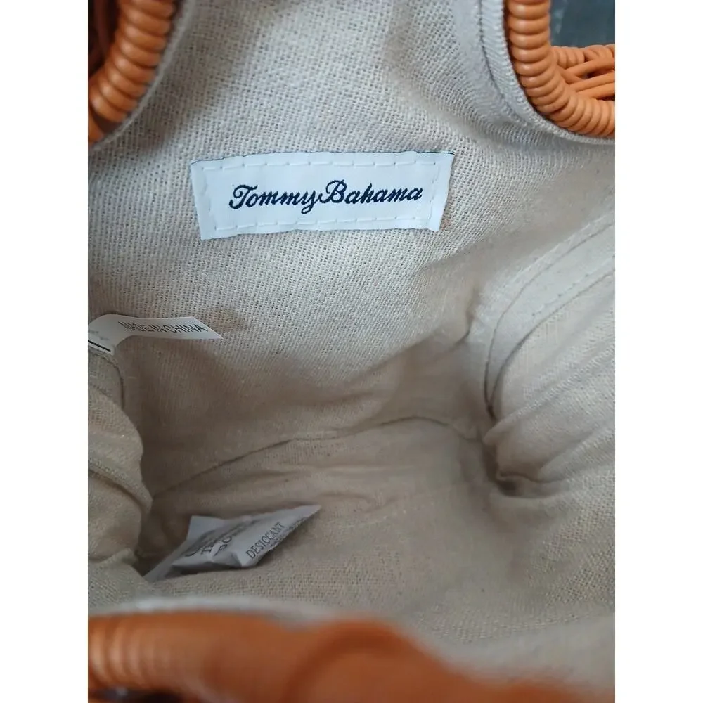 Tommy Bahama Wicker Starfish Crossbody Bag Purse Woven Raffia New With Tags